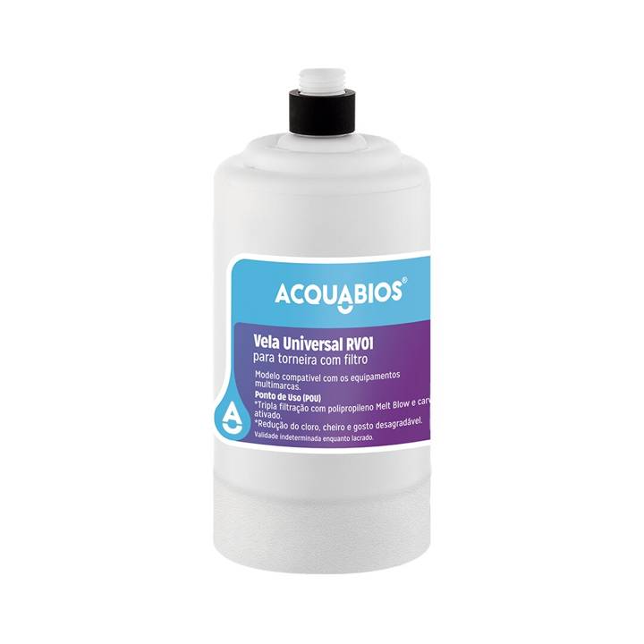 Filtro Refil Vela Acquabios Universal RV 01 Compatível Acqua Bella/Vitale 0.1024656