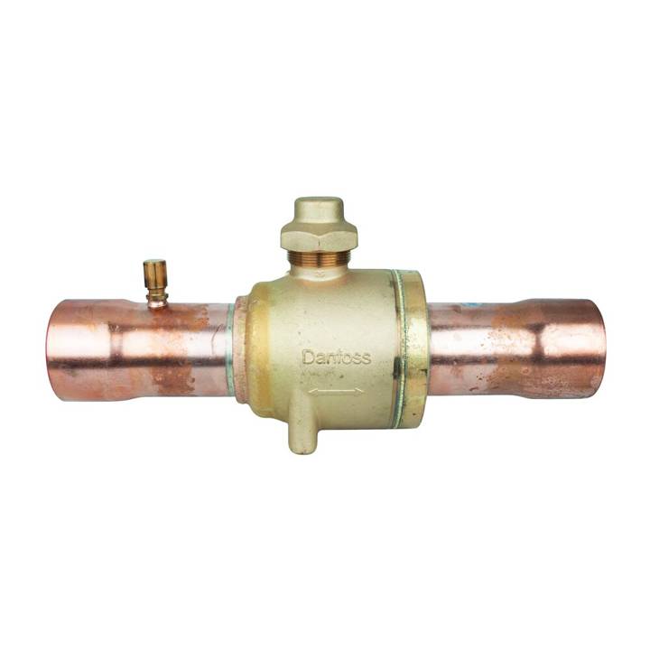 Válvula Esférica Danfoss 009L7059 GBC 2.1/8 Solda Com Porta De Acesso (Tipo Schrader)