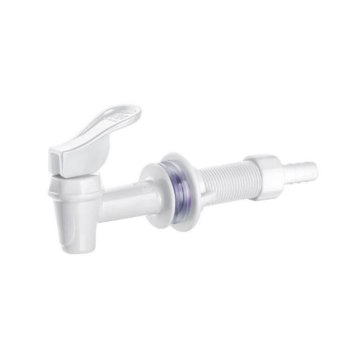 Torneira Bebedouro Garrafão R3/8 Branco com Adaptador