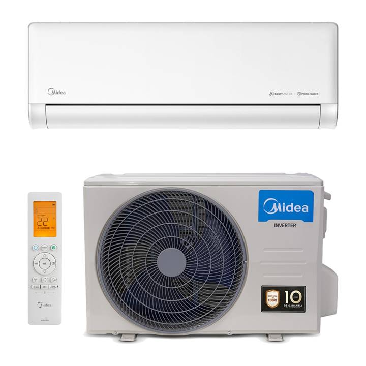 Ar-Condicionado Split Inverter 9000 BTUs Midea AI Ecomaster High Wall Só Frio 42EZVCA09M5/38EZVCA09M5 220V