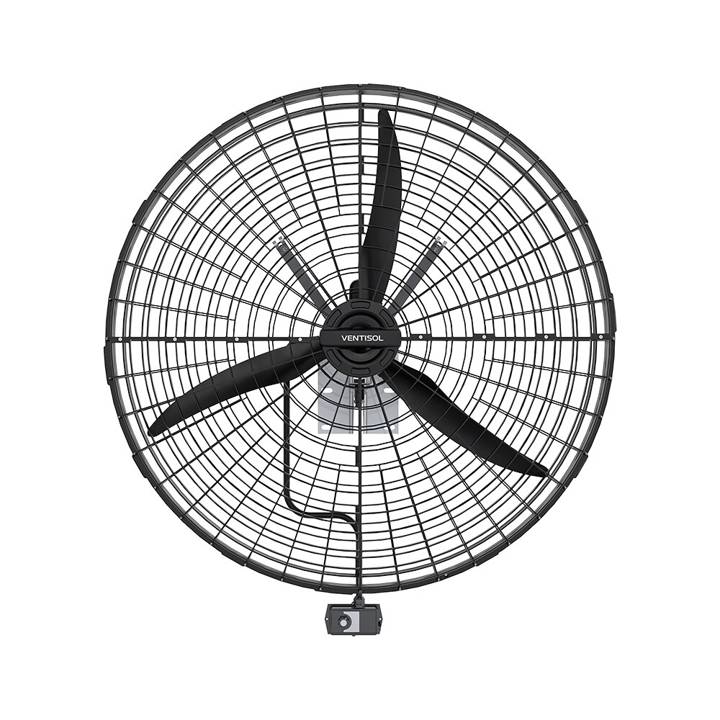 Ventilador de Parede Industrial Ventisol 1 Metro 1/2Cv Grade Preto 220V
