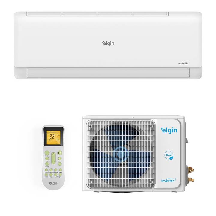 Ar-Condicionado Split Inverter II 12000 BTUs Elgin Eco High Wall Quente e Frio 45HJQI12C2IA/45HJQE12C2NA 220V