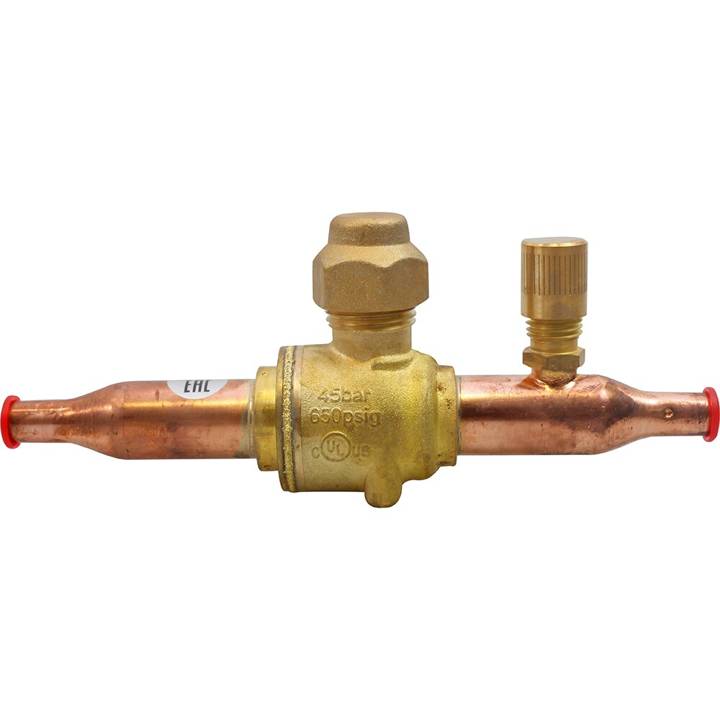 Válvula Esférica Danfoss 009L7050 GBC 1/4 Solda Com Porta De Acesso (Tipo Schrader)