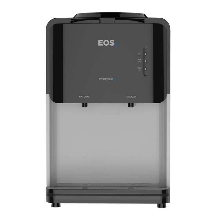 Bebedouro de Mesa para Garrafão EOS Mineralle Compacto com Compressor Preto EBC03P 220V