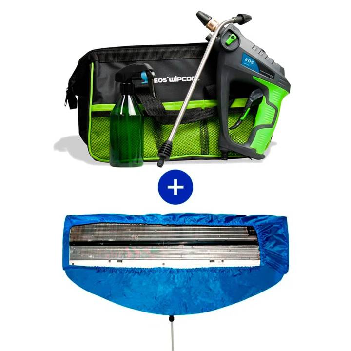Kit de Limpeza EOS para Ar Condicionados Split High Wall 18000 a 300000 BTUs Bomba de Limpeza EOS-C2 + Bolsa Coletora
