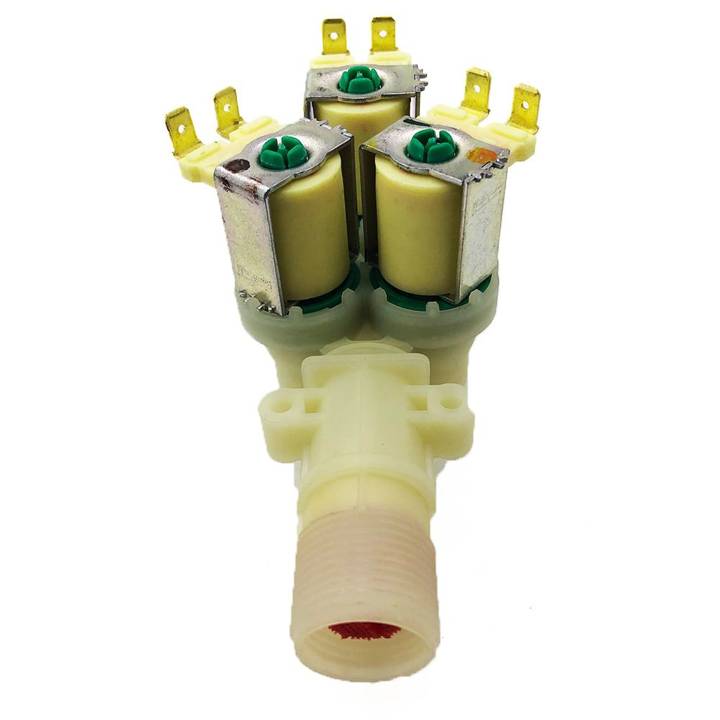 Válvula de Água Emicol Compatível com Lavadora de Roupa Brastemp Tripla Sem Suporte Rosca Fina 1E x 3S 4257790 110V