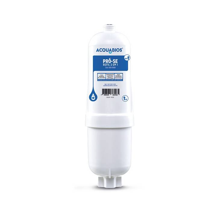Filtro Refil Acquabios Pro Soft 2 em 1 Compatível Purificadores Soft Everest 1005-0008