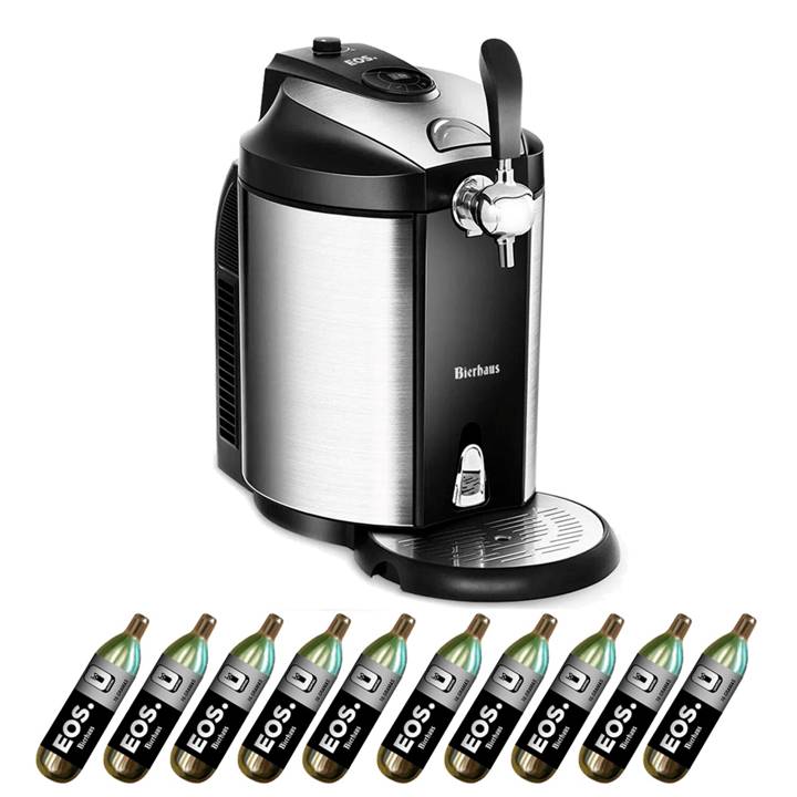Kit Chopeira EOS Bierhaus Inox 5 Litros com Keg e 10 Cilindros de CO2 Alimentício 220V