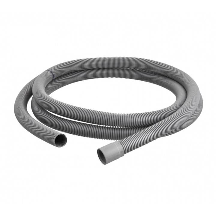 Mangueira Drenagem Sanfonada Saída Compatível Lavadora Electrolux 2.00M Bocal Reto 29mm Lf90 Cinza Indusmack