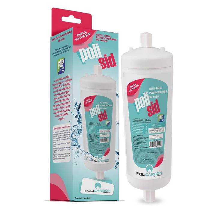 Filtro Refil Policarbon Polisid para Purificadores de Água Polar e Natugel 7737